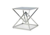 Nova Occasional Tables - Polished Stainless Steel/Tinted Glass