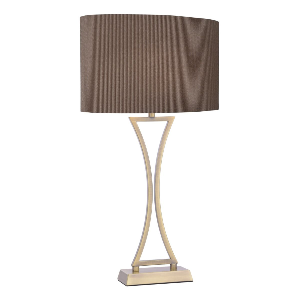 Oporto Table Lamp - Antique Brass/Brown