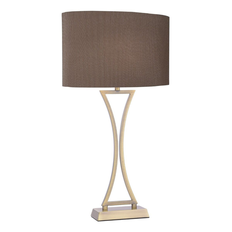 Oporto Table Lamp - Antique Brass/Brown