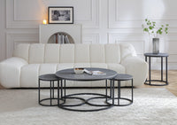 Palma Occasional Tables - Armani Grey Ceramic/Black Powder Coated