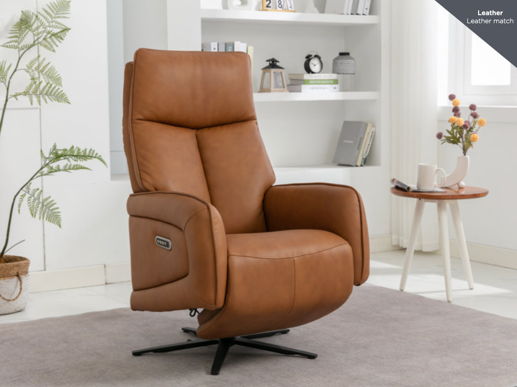 Prestige Electric Swivel Chair - Camel