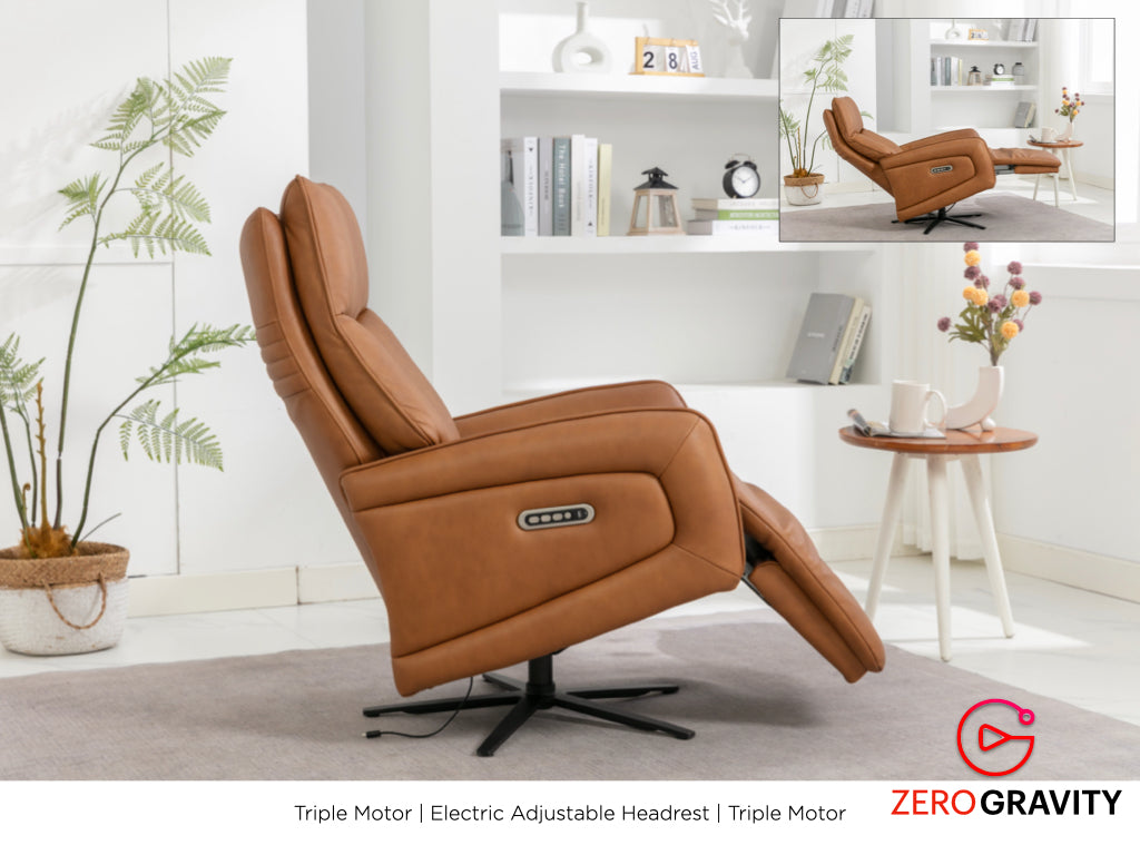 Prestige Electric Swivel Chair - Camel