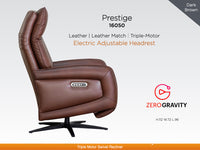 Prestige Electric Swivel Chair - Dark Brown