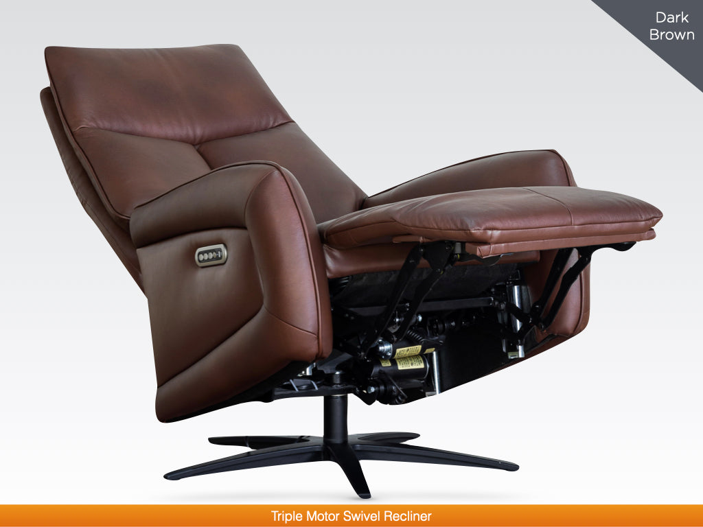 Prestige Electric Swivel Chair - Dark Brown