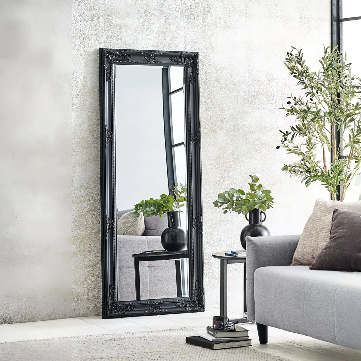 Palais Lean-To Dress Mirror - Black