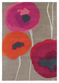 Sanderson Rugs - Poppies Red Orange