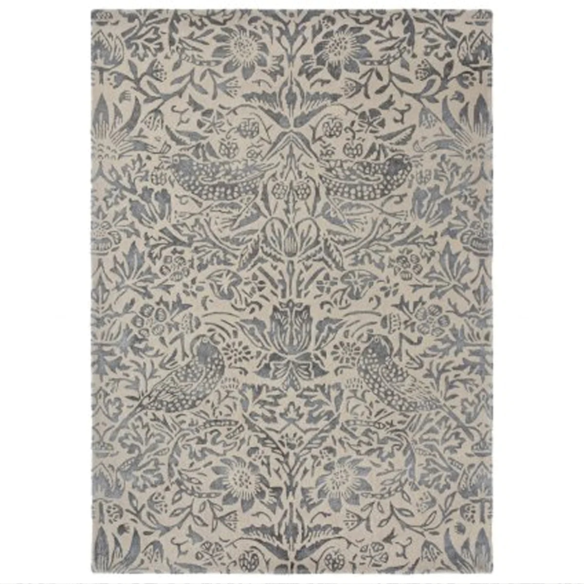 Morris & Co. Rugs -  Pure Strawberry Thief Ink
