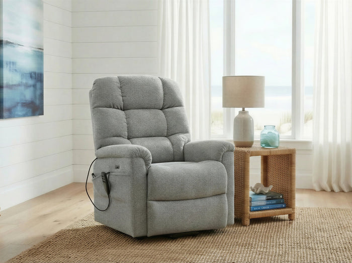 Quinn Riser/Recliner - Mottled Grey