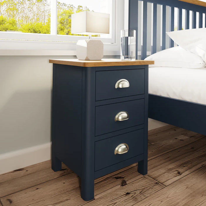 RA Blue Bedroom Collection - 3 Drawer Bedside