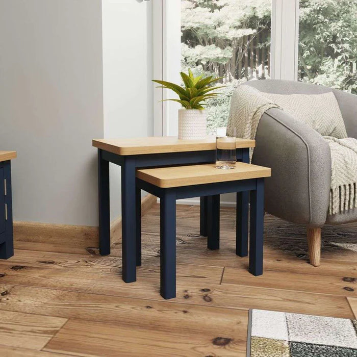 RA Blue Living Collection - Nest of 2 Tables