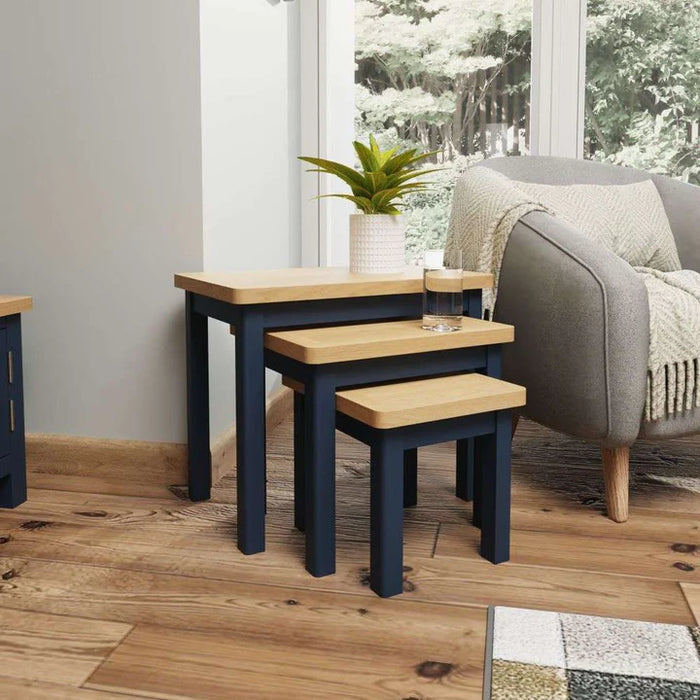 RA Blue Living Collection - Nest of 3 Tables