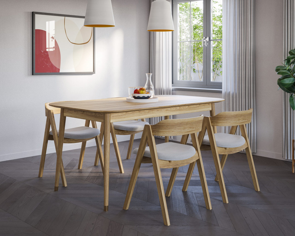 Ada Living and Dining Collection - Ash Veneer/Solid Rubberwood Natural