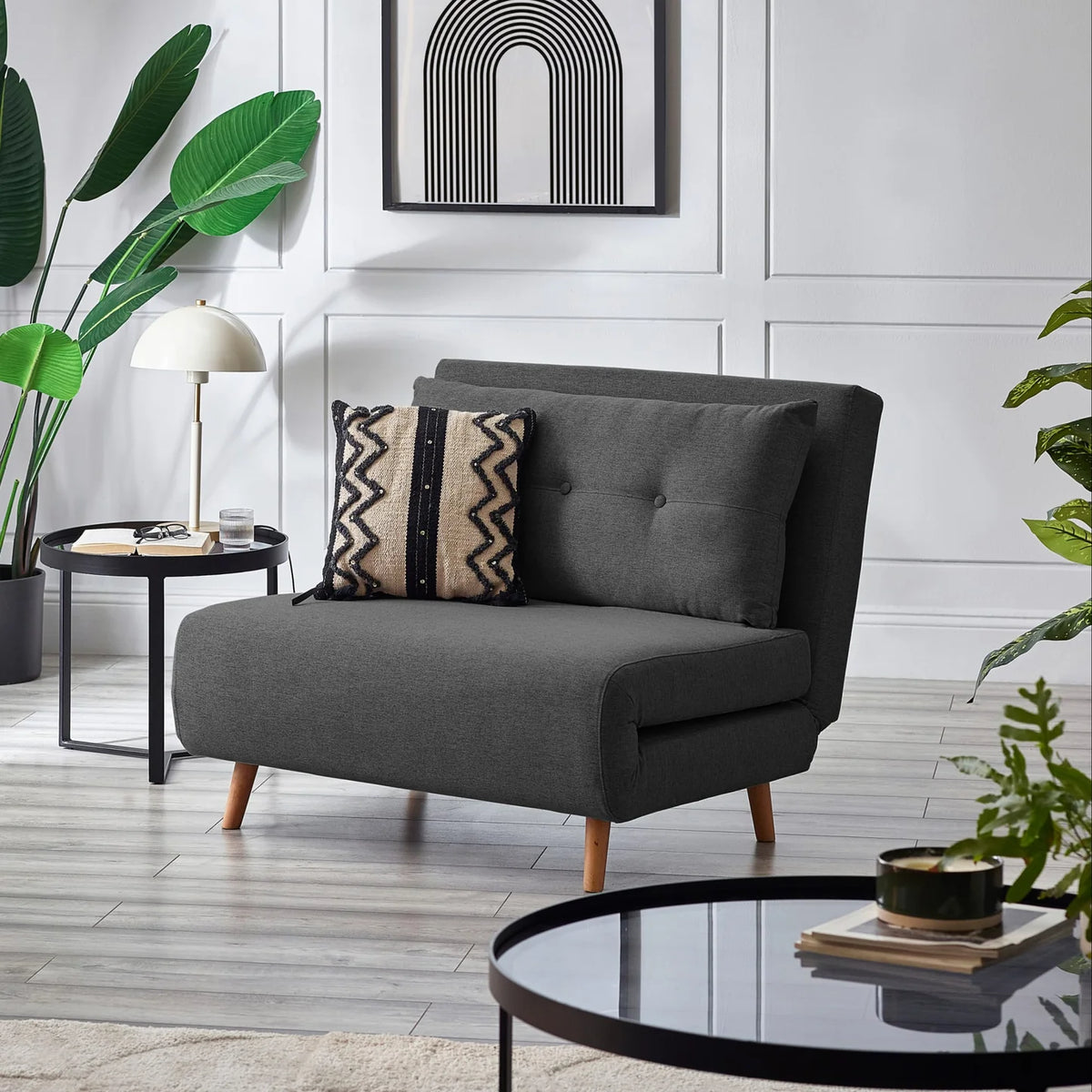 Rowan Single Sofabed - Dark Grey