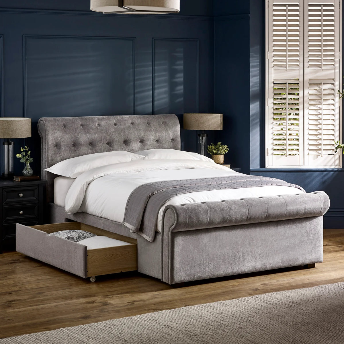 Ravello Storage Bed - Grey