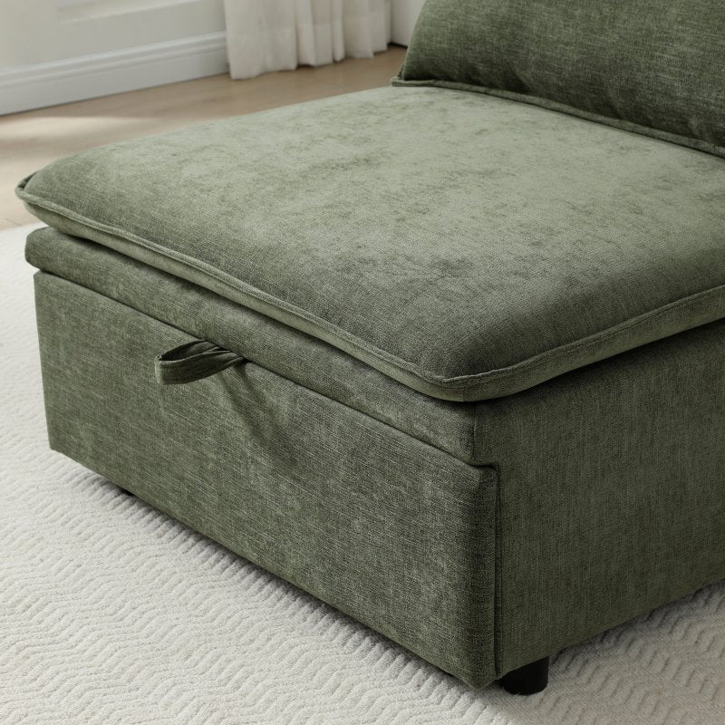 Rhodes Single Seat Sofa Bed - Olive