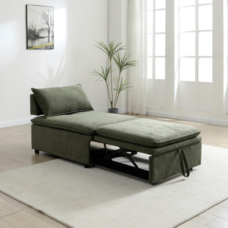 Rhodes Single Seat Sofa Bed - Olive