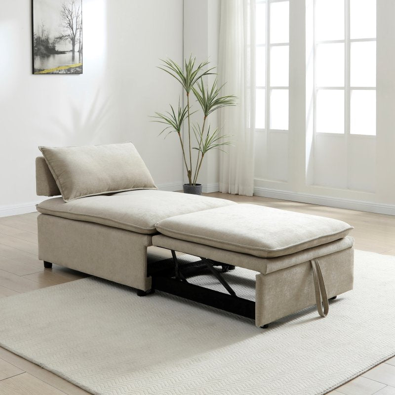 Rhodes Single Seat Sofa Bed - Taupe