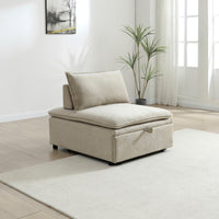 Rhodes Single Seat Sofa Bed - Taupe
