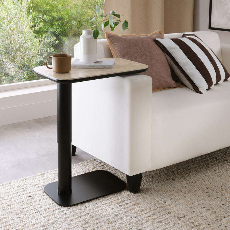 Riley Sintered Stone Gas Lift Adjustable Sofa Tables