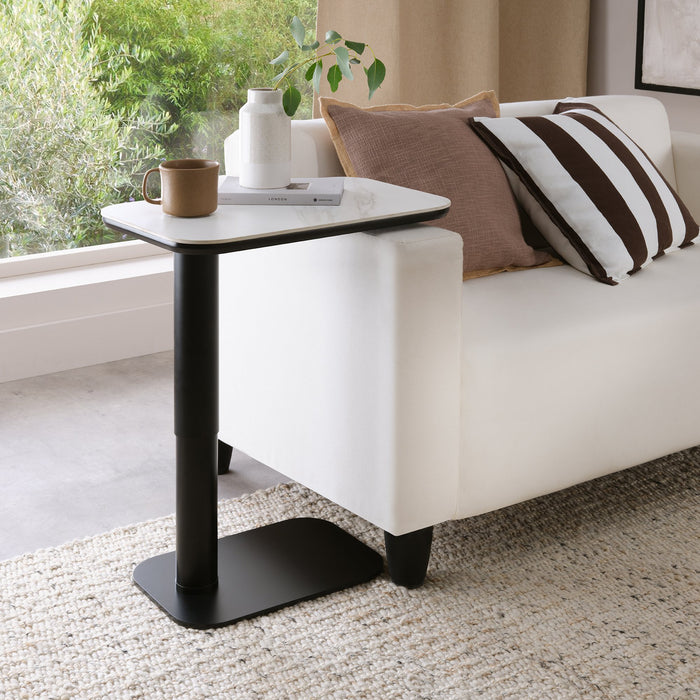 Riley Sintered Stone Gas Lift Adjustable Sofa Tables