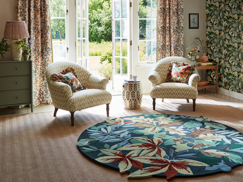 Sanderson Rugs - Robin's Wood Forest Green
