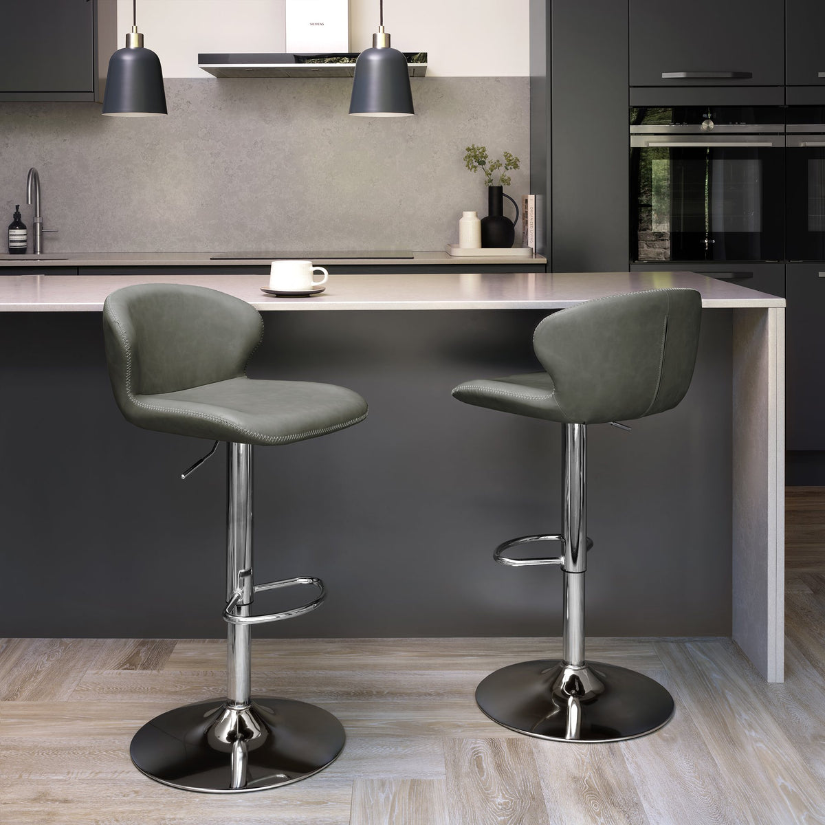 Rosso Gas Lift Swivel Barstool - Various