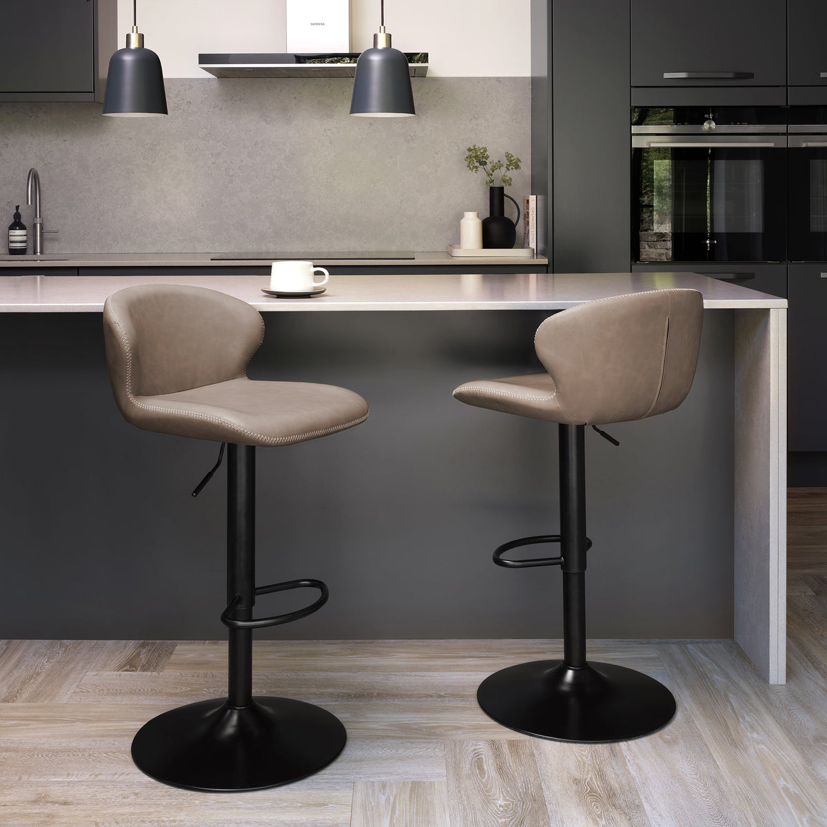 Rosso Gas Lift Swivel Barstool - Various