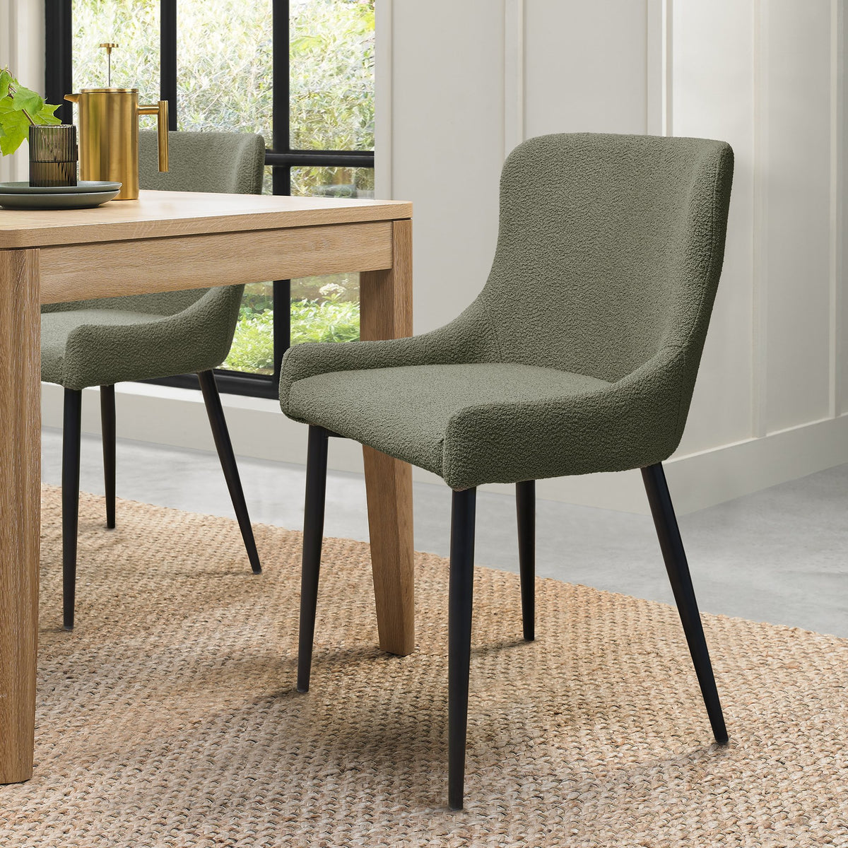 Rubens Upholstered Dining Chairs - Various Colours