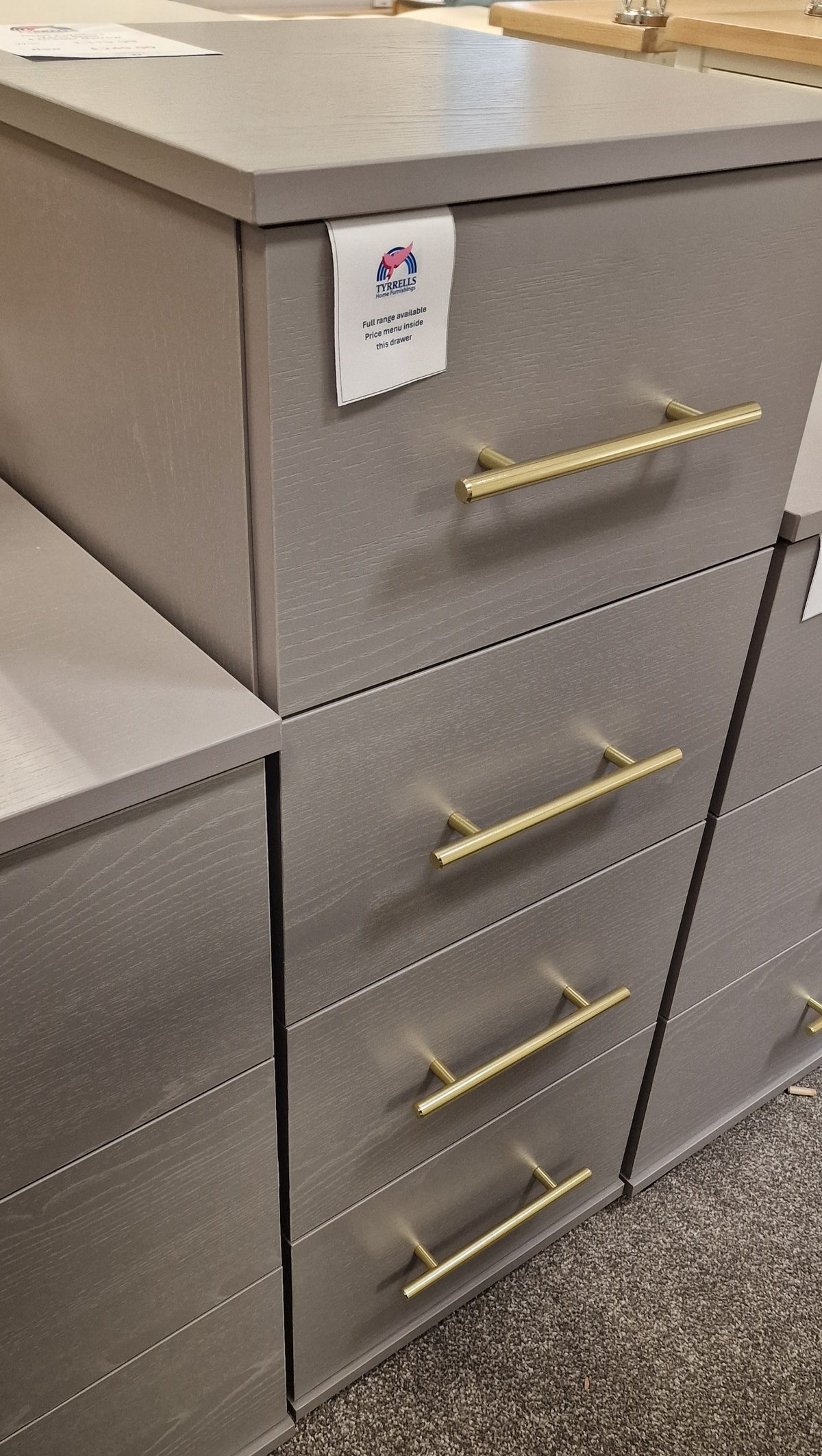 *CLEARANCE* Heart 4 Drawer Narrow Chest - Slate