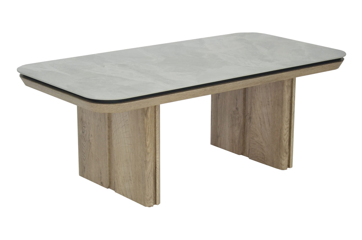 Stonesby Occasional Tables - Pudalas Grey Sintered Stone/Smooth Wood