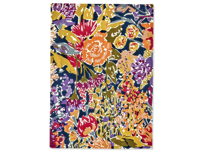 Harlequin Hand Tufted Rugs - Sanguine Aubergine Palm Apricot Indigo
