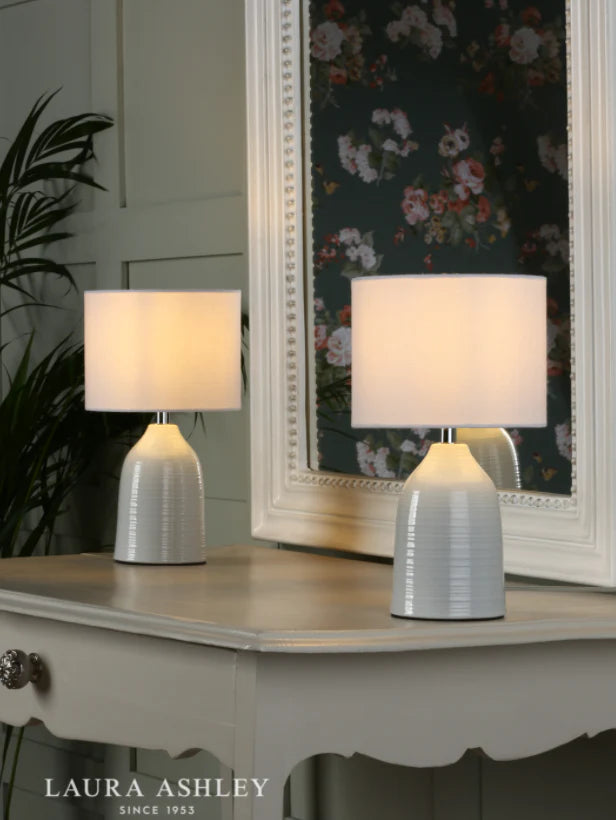 Laura Ashley - Penny Table Lamp (pair) - Glazed Cream