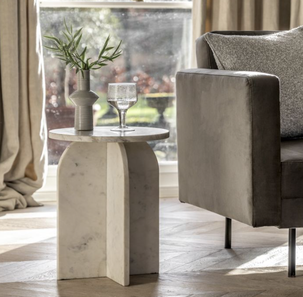 Amalfi Side Table - White
