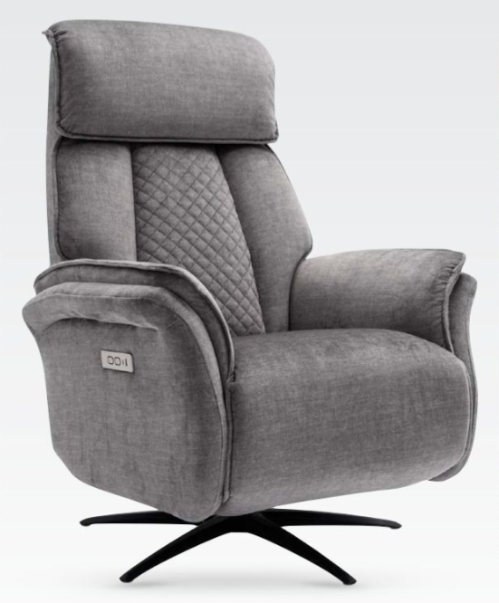 *CLEARANCE* Evoque Swivel Electric Chair - Grey