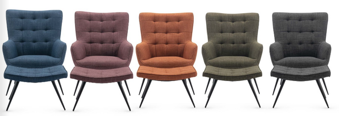 Katelyn Accent Chair and Footstool Collection - Various Colours
