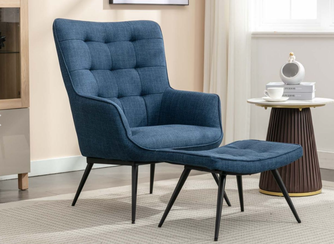 Katelyn Accent Chair and Footstool Collection - Various Colours
