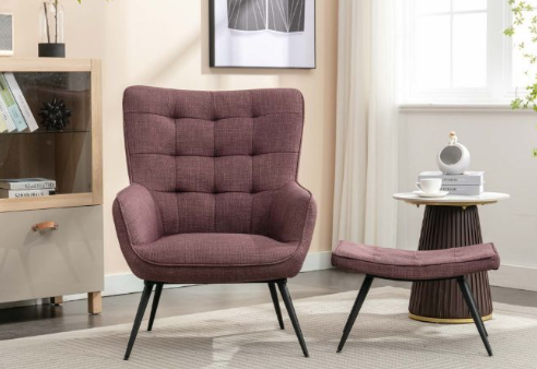 Katelyn Accent Chair and Footstool Collection - Various Colours