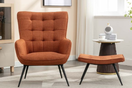 Katelyn Accent Chair and Footstool Collection - Various Colours
