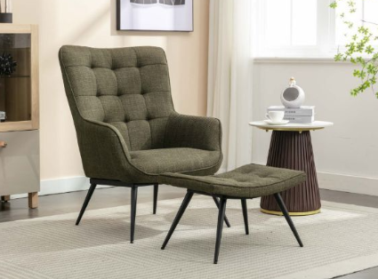 Katelyn Accent Chair and Footstool Collection - Various Colours
