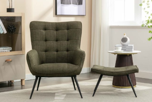 Katelyn Accent Chair and Footstool Collection - Various Colours