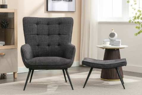Katelyn Accent Chair and Footstool Collection - Various Colours