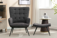 Katelyn Accent Chair and Footstool Collection - Various Colours