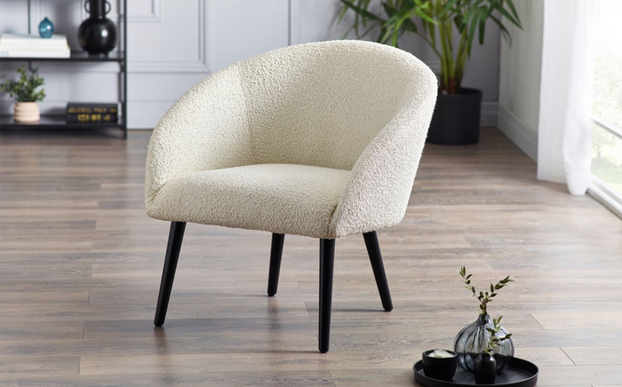 Amari Ivory Boucle Accent Chair