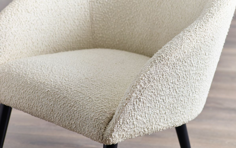 Amari Ivory Boucle Accent Chair