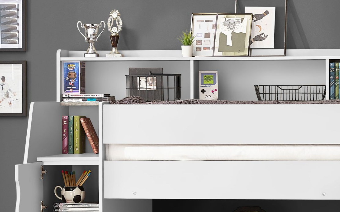 Camelot White Staircase Bunk Bed