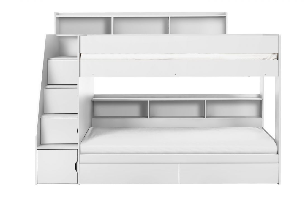 Camelot White Staircase Bunk Bed