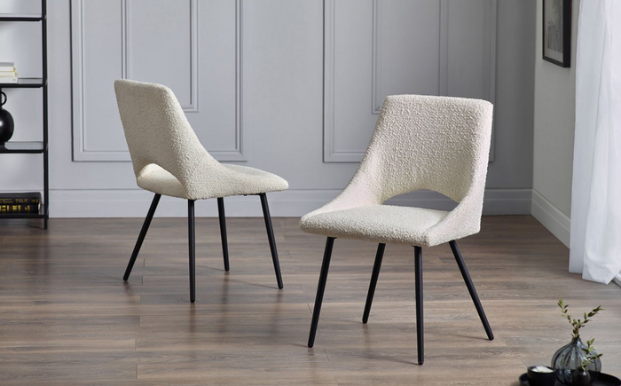 Iris Boucle Dining Chairs - Various Colours Available