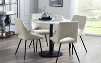 Luca Round Dining Table - White