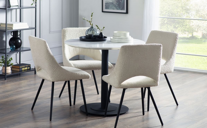 Luca Round Dining Table - White