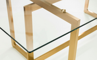 Minori Dining Table - Glass/Gold